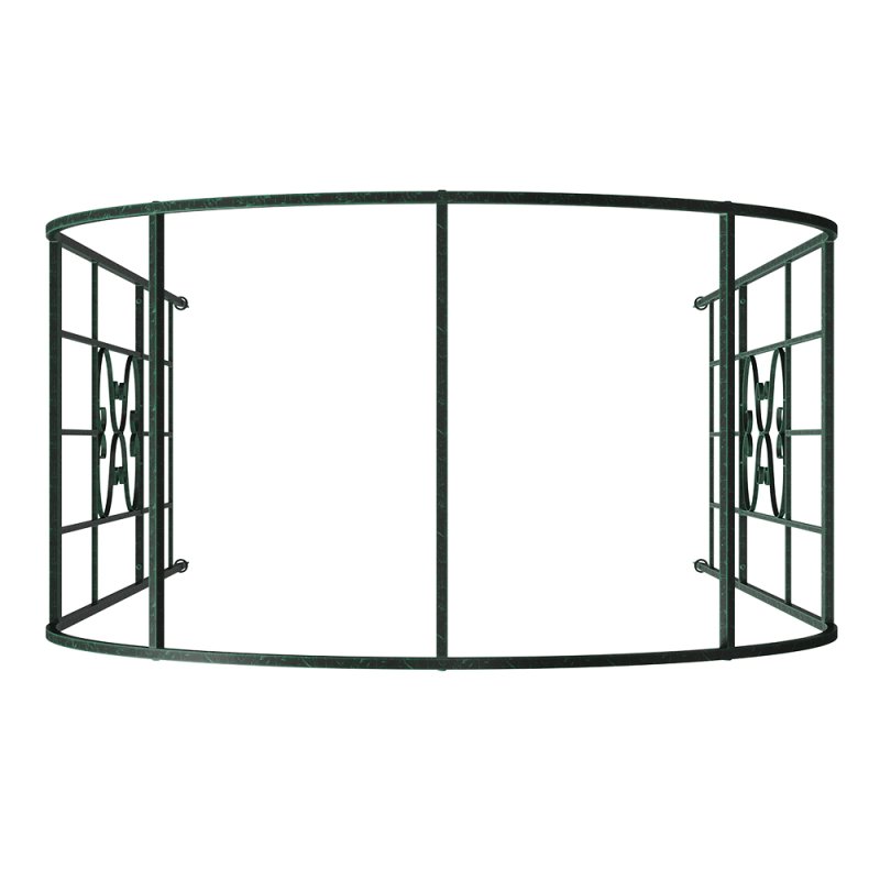 Living and Home Black Garden Metal Arch, 115cm W x 56cm D x 231cm H