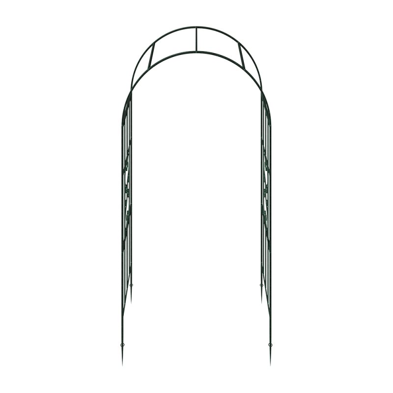 Living and Home Black Garden Metal Arch, 115cm W x 56cm D x 231cm H