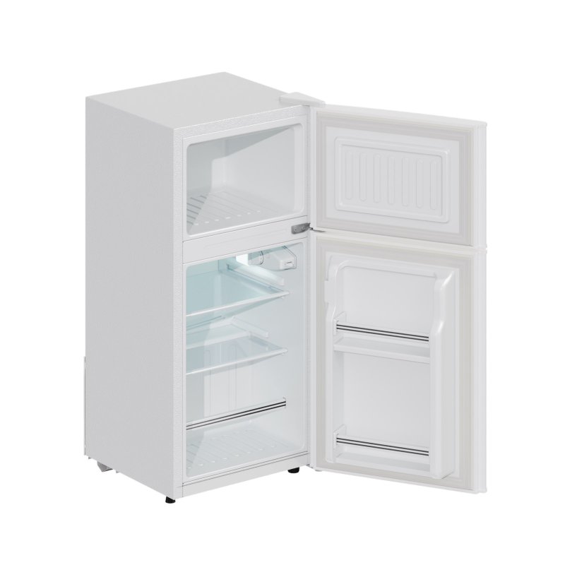 51L Freestanding Top Freezer Fridge with Adjustable Shelves, Bottle Storage Rack
