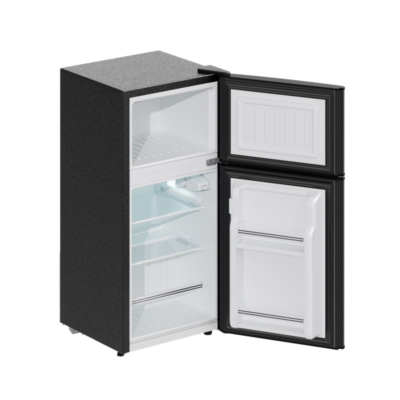 51L Freestanding Top Freezer Fridge, Black