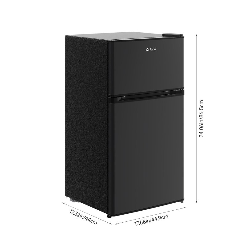 70L Freestanding Top Freezer Fridge with Adjustable Shelves, Bottle Storage Rack