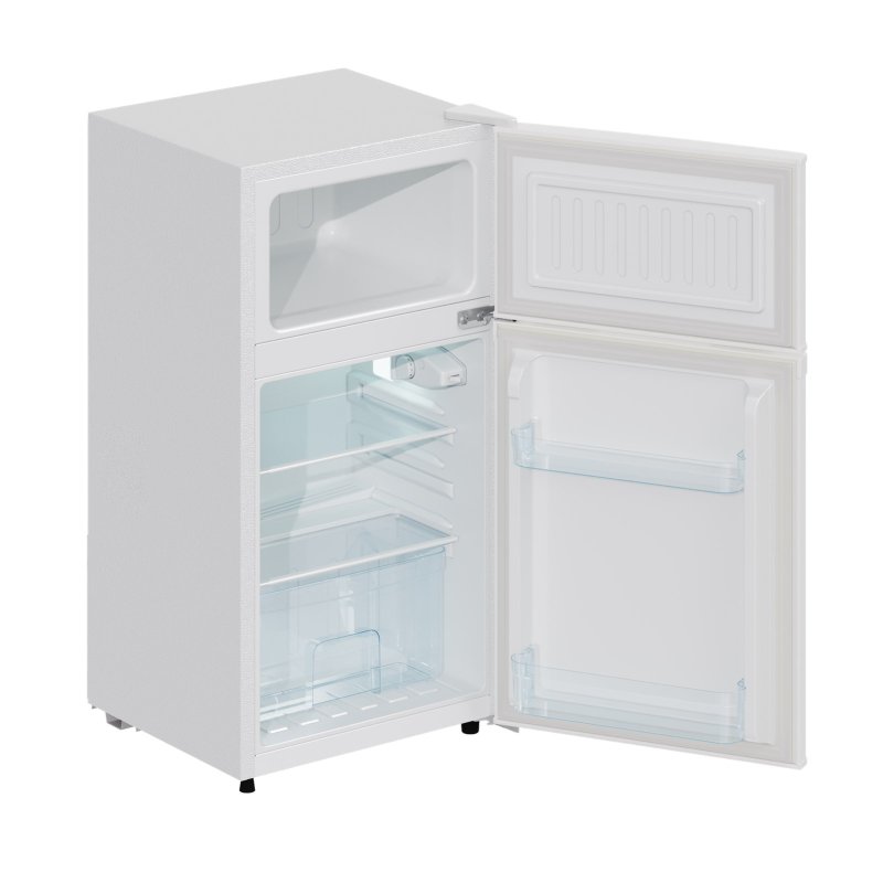 70L Freestanding Top Freezer Fridge, White