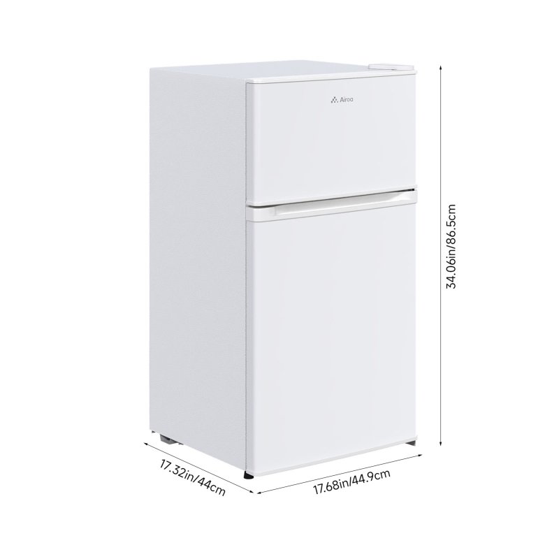 70L Freestanding Top Freezer Fridge, White