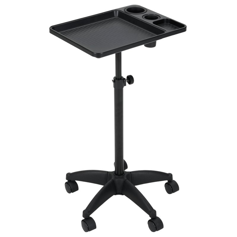 Living and Home Adjustable-Height Salon Tray on Wheels with Tool Holders