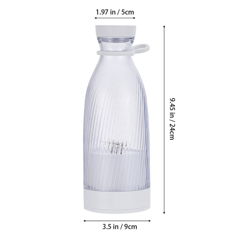 Living and Home 500ml Portable Personal Blender with 6-Leaf 304 Stainless Steel Blade, Electric Mini Blender, Juice Maker