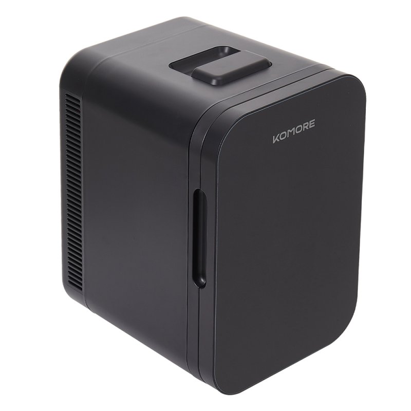 18L Dual-Use Mini Refrigerator with Handle, Mini Fridge, Black