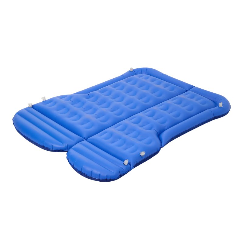 Living and Home Portable Car Air Mattress with Pillows and Inflation Pump, Blue