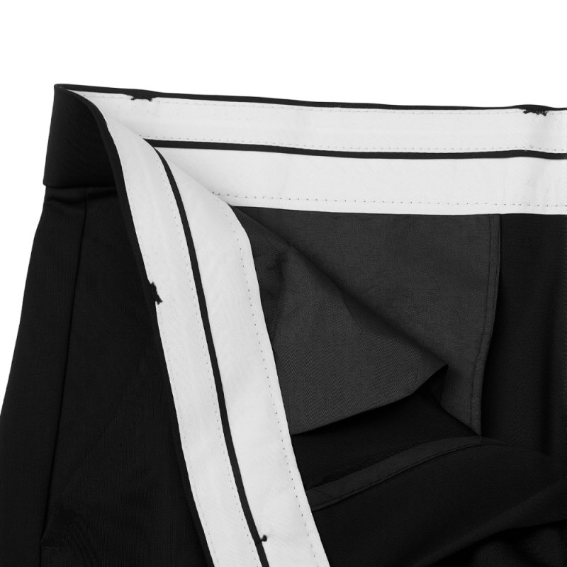 Living and Home Casual Belted Trousers with Side Pockets, Black