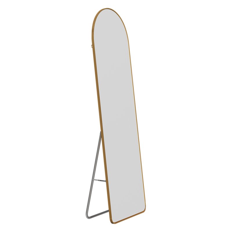 Living and Home Modern Arched Metal Floor Mirror