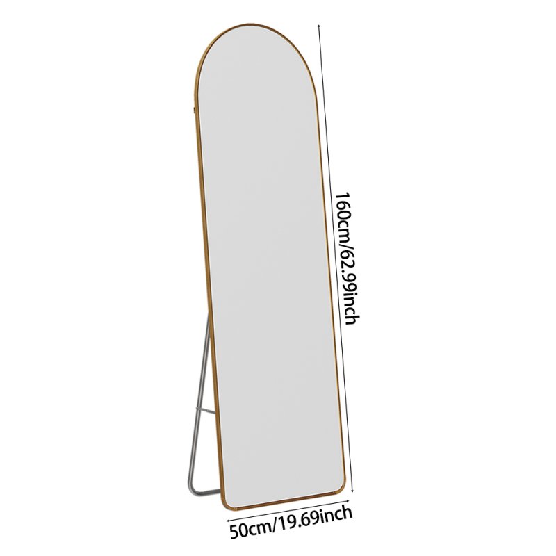 Living and Home Modern Arched Metal Floor Mirror