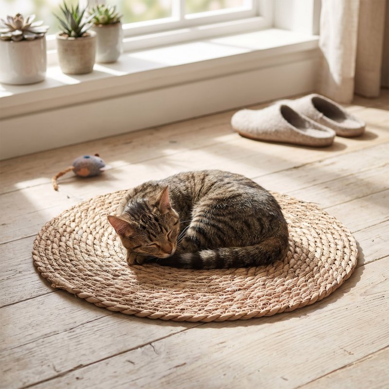 Living and Home 40cm Round Floor Cat Scratching Mat