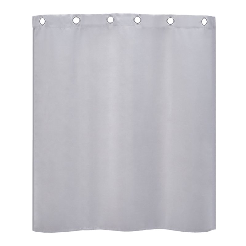 Pair of Solid Colour Grommet Top Polyester 100% Blackout Curtains with Stainless Steel Grommets, Light Grey, 117cm W x 137cm H