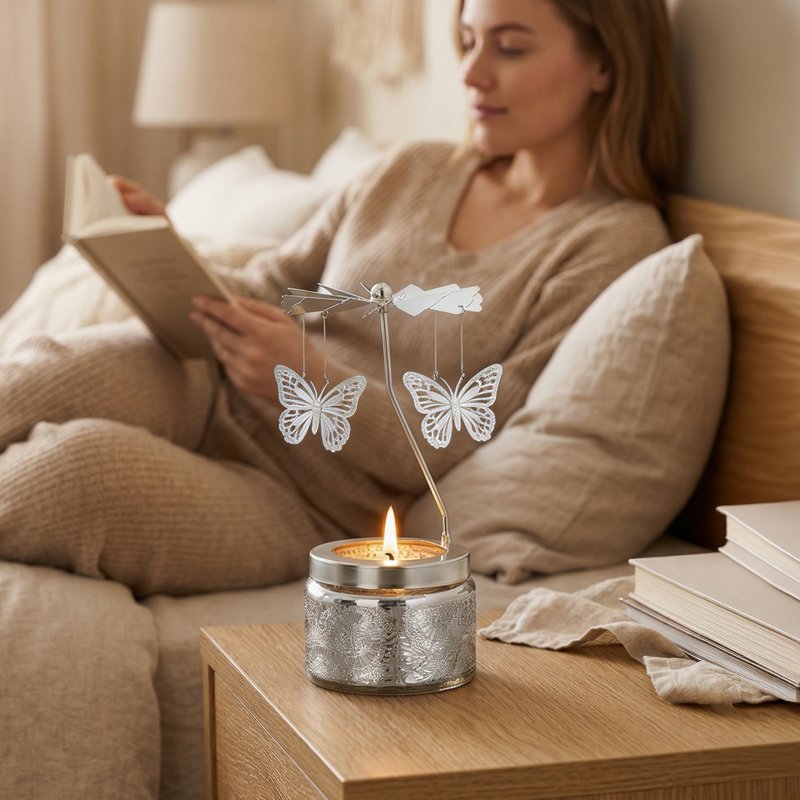 Living and Home Rotating Carousel Scented Candle with Gift Bag