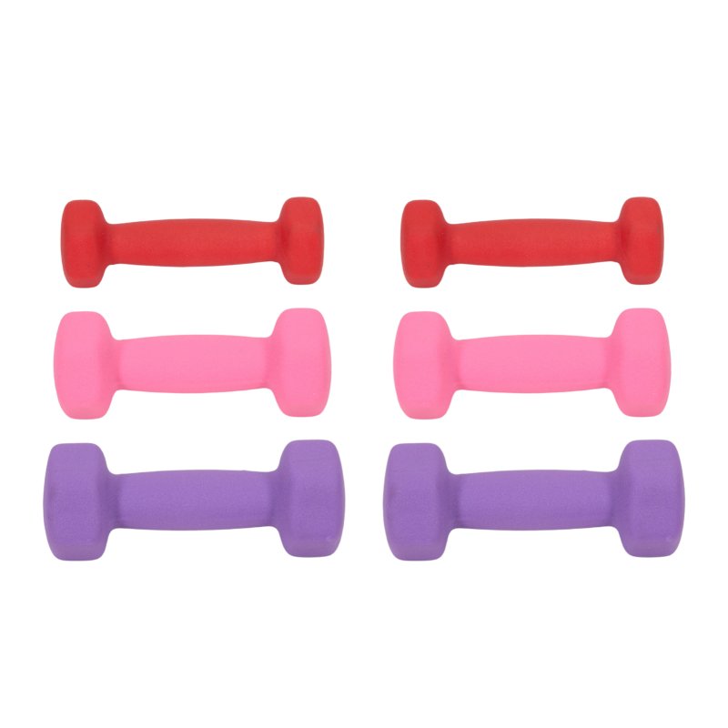 Living and Home 0.5/1/1.5KG Fitness Dumbbells Home Hand Weights Set with Storage Stand