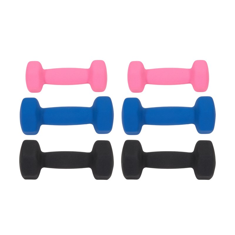 Living and Home 1/2/3 KG Fitness Dumbbells Home Hand Weights Set with Storage Stand