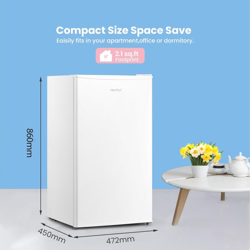 93L Under Counter Fridge Freestanding Refrigerator with Cooler Box