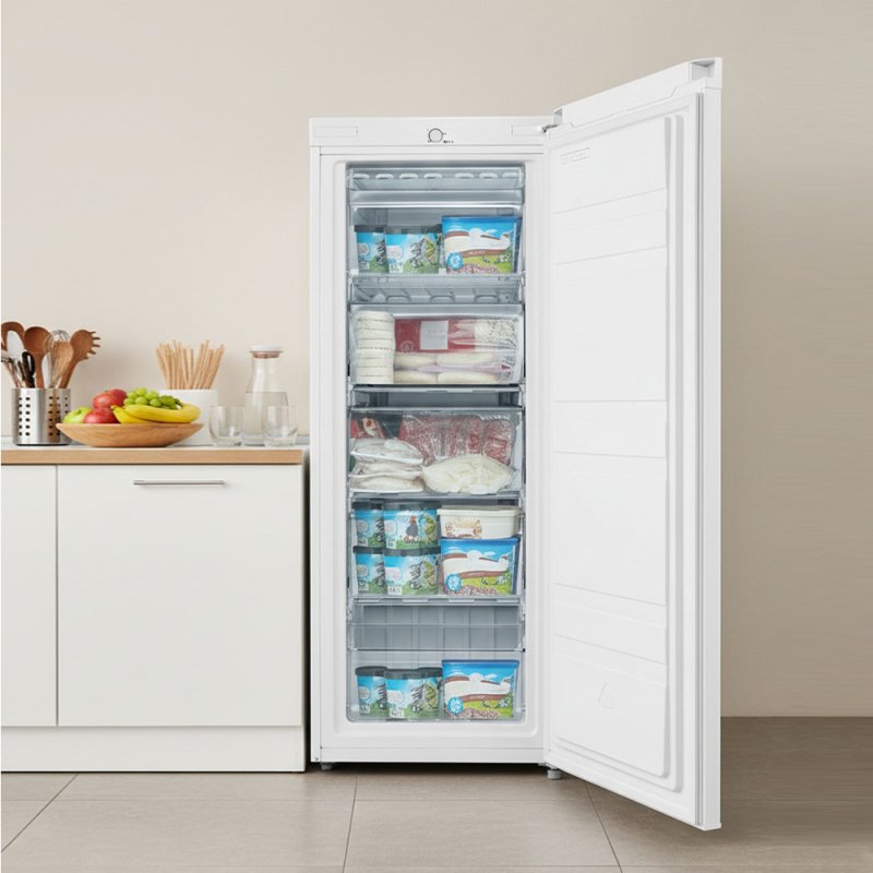 160 Litre Freestanding Upright Freezer, Low Noise, White