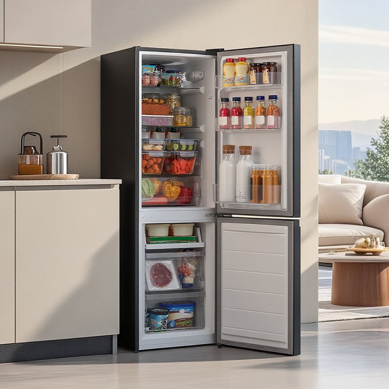 174L Freestanding Fridge Freezer with Reversible Door Hinge