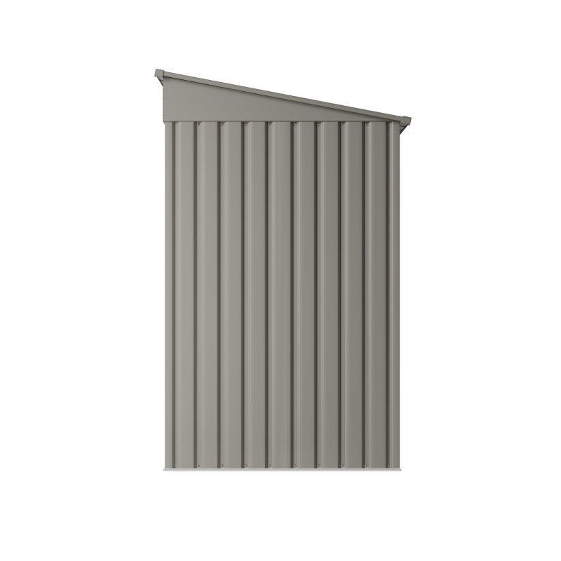 Living and Home 6.36 x 3.97FT Pent Roof Metal Garden Storage Shed with Lockable Sliding Doors, Matte Grey Sparkling