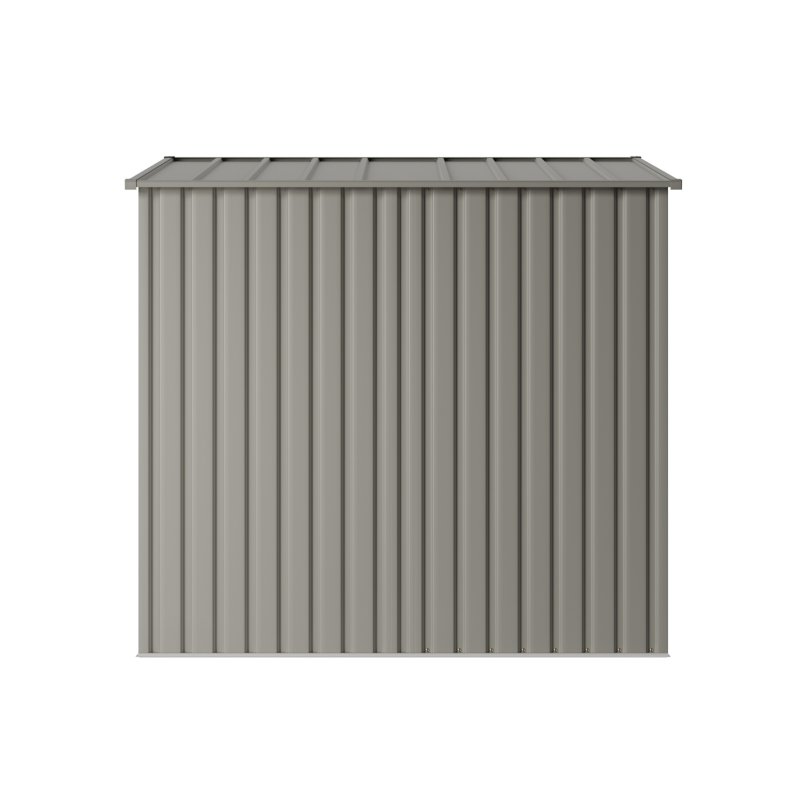 Living and Home 6.36 x 3.97FT Pent Roof Metal Garden Storage Shed with Lockable Sliding Doors, Matte Grey Sparkling