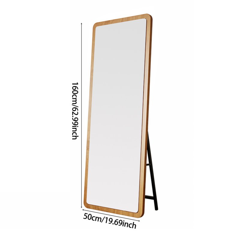 Rectangular Wood Framed Full Length Mirror, 160cm W x 50cm D