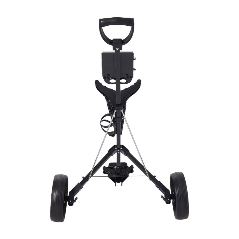 2 Wheel Folding Golf Push Pull Cart with Convenient Handle