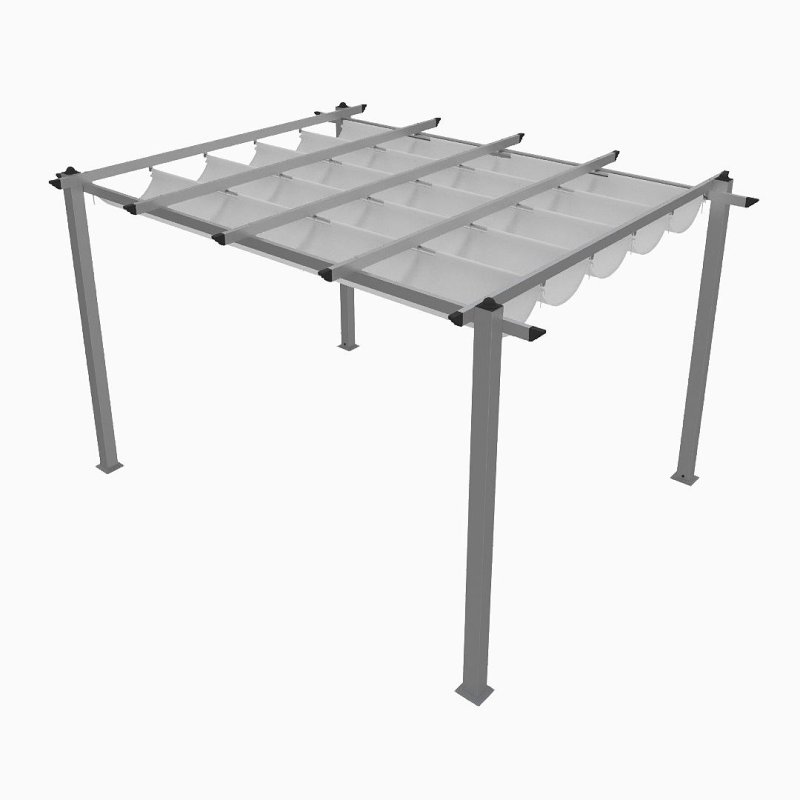 Living and Home 13x10ft Aluminium Pergola with Retractable Roof