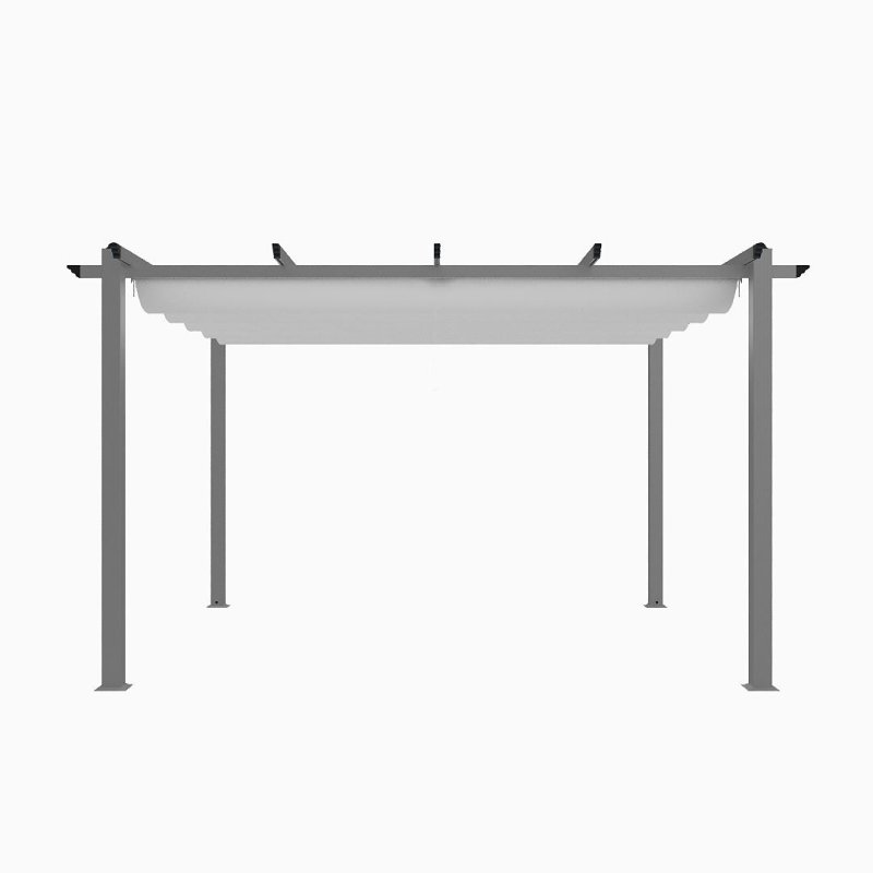 Living and Home 13x10ft Aluminium Pergola with Retractable Roof
