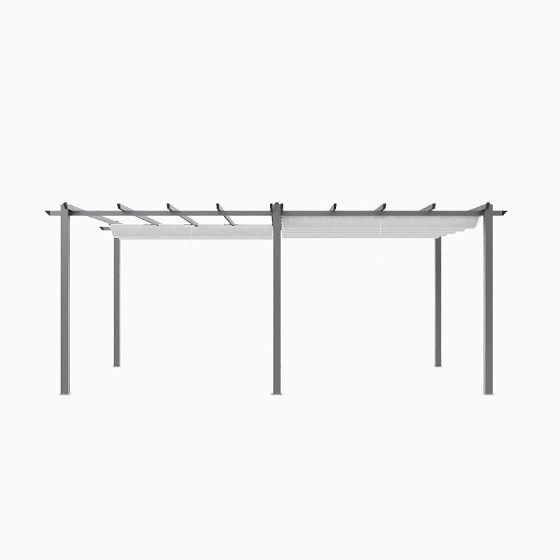 Living and Home 10x20ft Aluminium Pergola with Retractable Roof