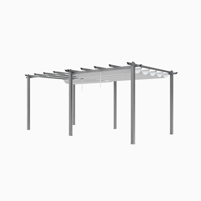 Living and Home 10x20ft Aluminium Pergola with Retractable Roof