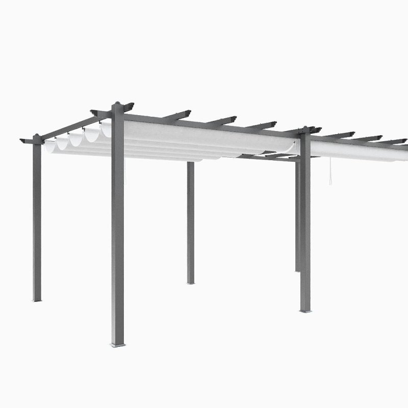 Living and Home 10x20ft Aluminium Pergola with Retractable Roof