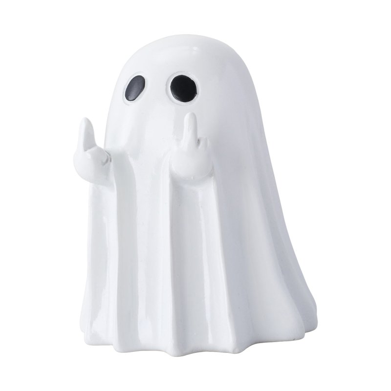 Living and Home Desktop Halloween Middle Finger Ghost Figurine Decoration