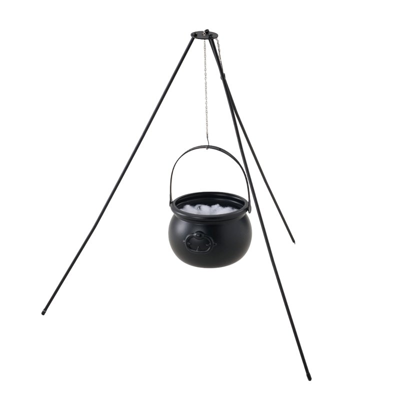 Living and Home Halloween Witch Cauldron on Tripod with Light Strip