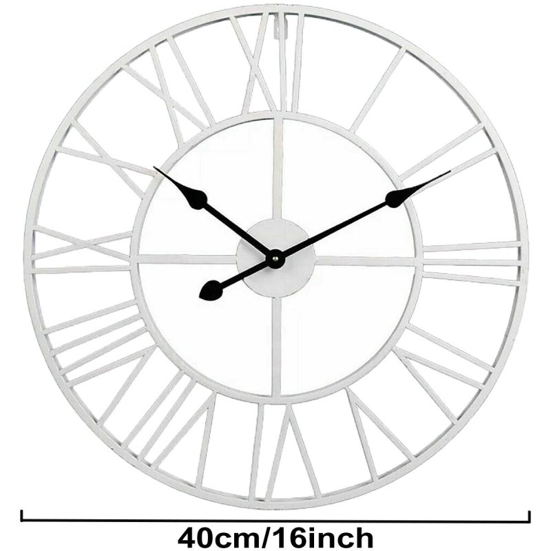 Vintage Wall Clock with Roman Numerals for Home Decor