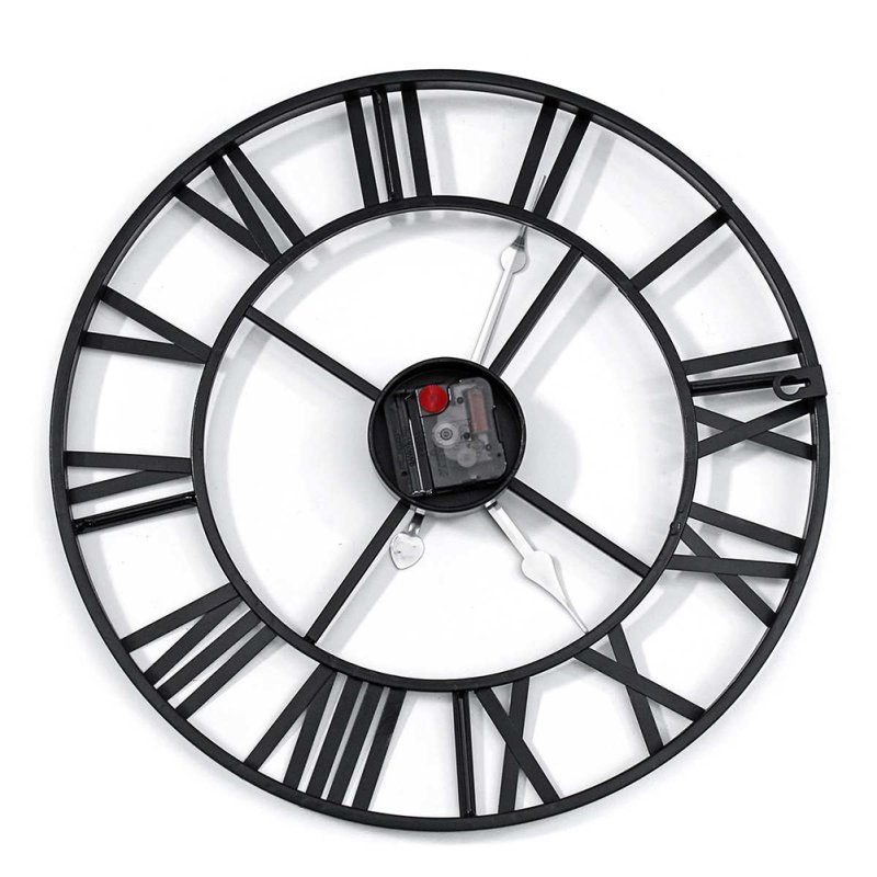 Vintage Wall Clock with Roman Numerals for Home Decor