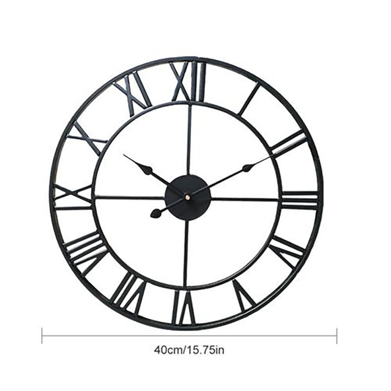 Vintage Wall Clock with Roman Numerals for Home Decor