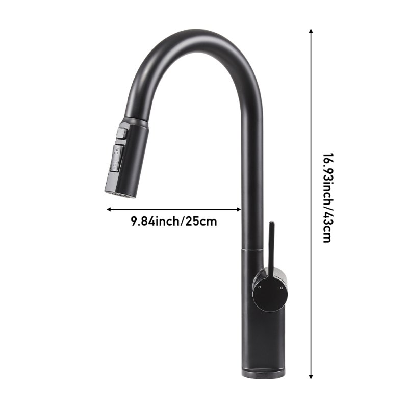 Pull-out Sprayer Retractable Kitchen Faucet with 3 Modes