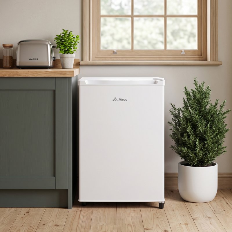 46L Freestanding Freezer, Single Door with Drawer, White