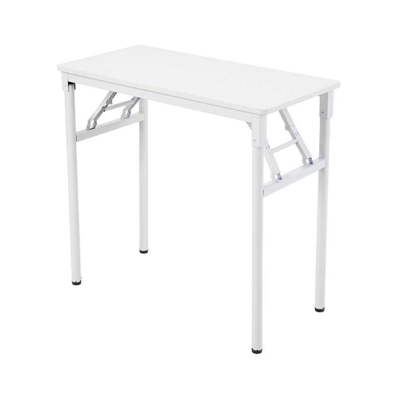 Living and Home Folding Office Desk Foldable Writing Table-White, 80x40cm