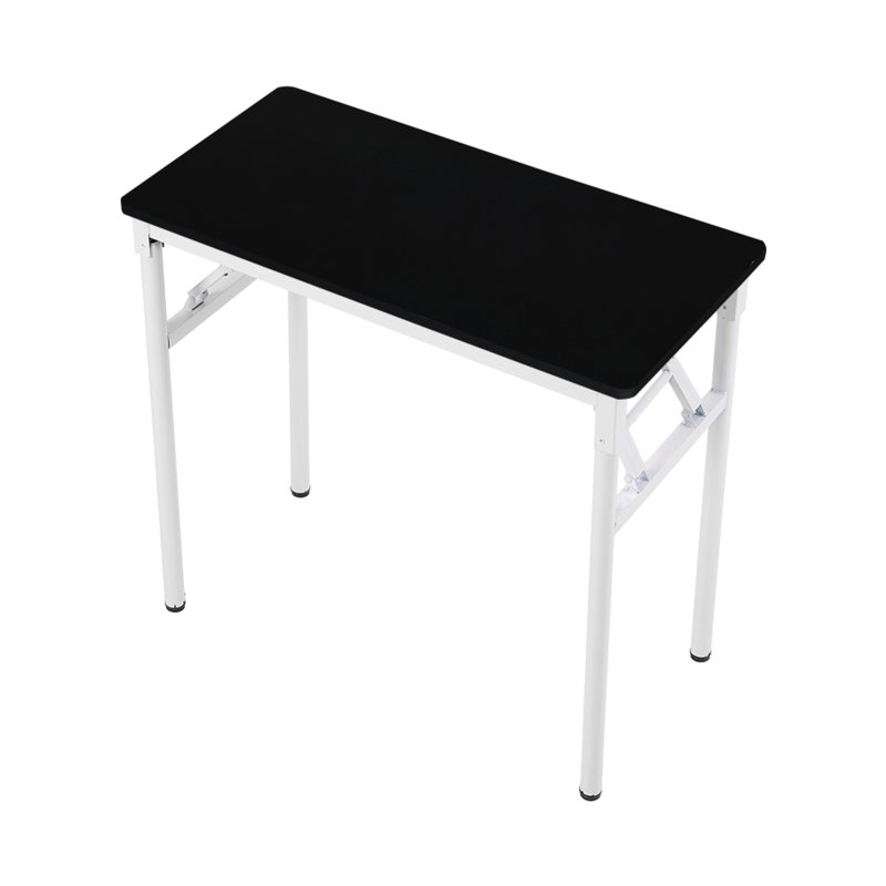 Living and Home Folding Office Desk Foldable Writing Table-Black, 80x40cm