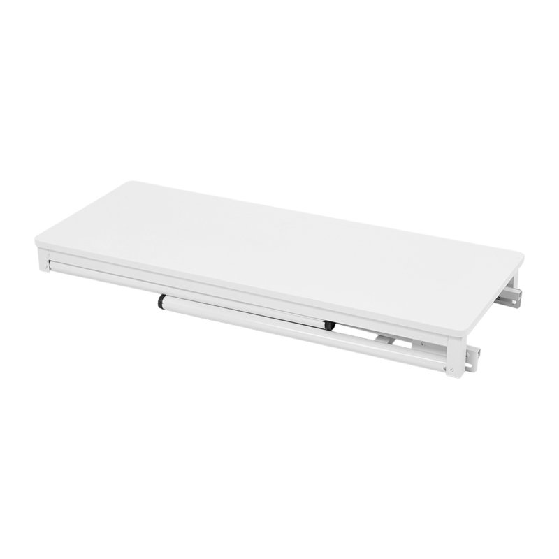 Living and Home 2-Tier Folding Office Desk Foldable Writing Table-White, 100x40cm