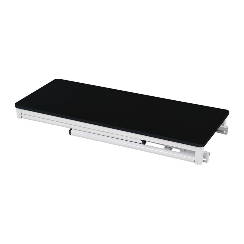 Living and Home 2-Tier Folding Office Desk Foldable Writing Table-Black, 100x40cm