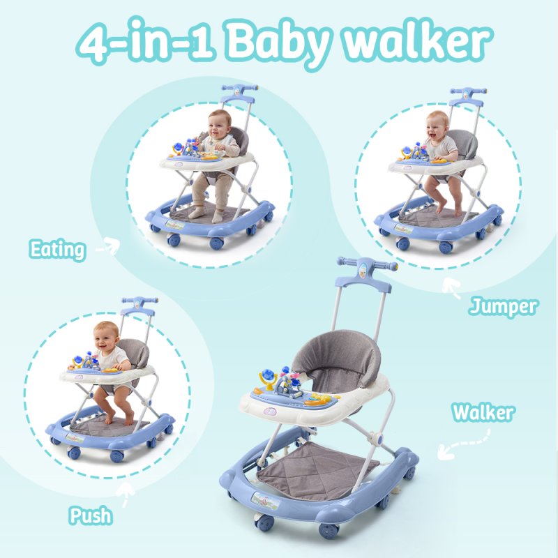 Living and Home Foldable & Adjustable Baby Walker