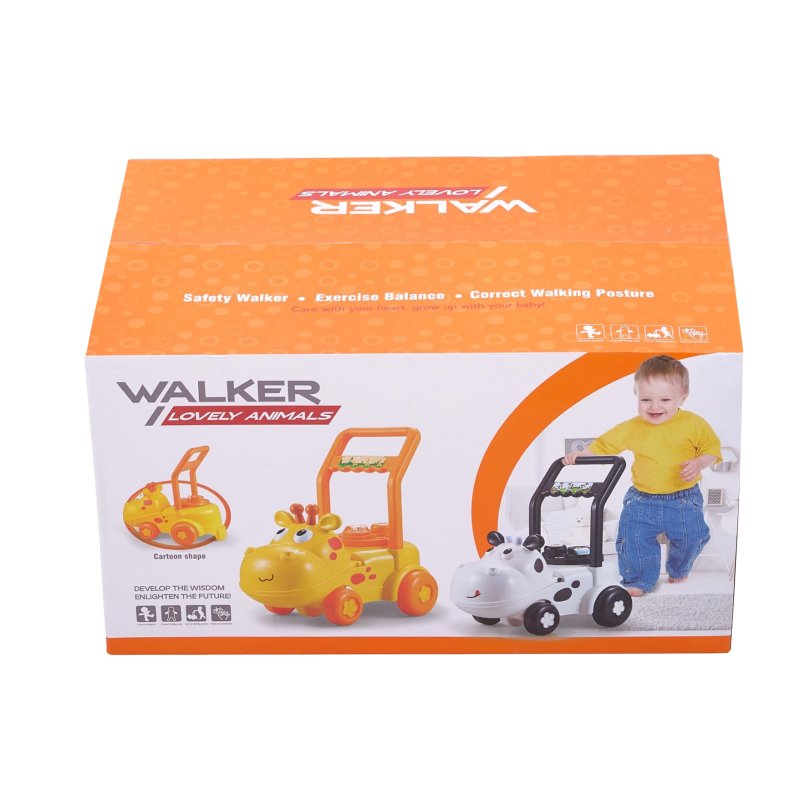 Living and Home Giraffe Design Baby Push Walker with Activity Centre