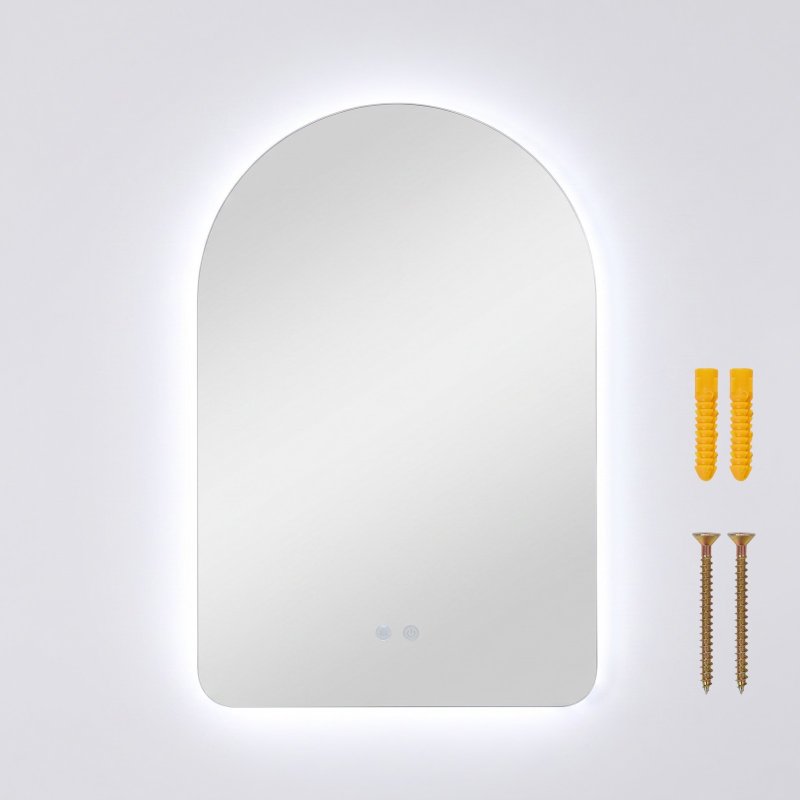 Wall-Mounted Bathroom Adjustable LED Mirror with Demister