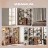 Levede Book Shelves 10 Open 3 Fabric Drawers Tall Storage Unit for Office Brown