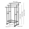 Levede Towel Rail Metal Rack With Basket 3-Tier Storage Anti-Slip Foot Black