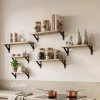 Levede Floating Shelves 6 Set Wood Shelves for Wall Brown Modern Storage Home