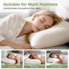 Lavio Ergonomic Memory Foam Pillow for Neck Shoulder Pain Relief Washable 2PC