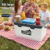 Mountview Cool Box 22L White Portable Large Cooler Ice Food Camping Beach Picnic
